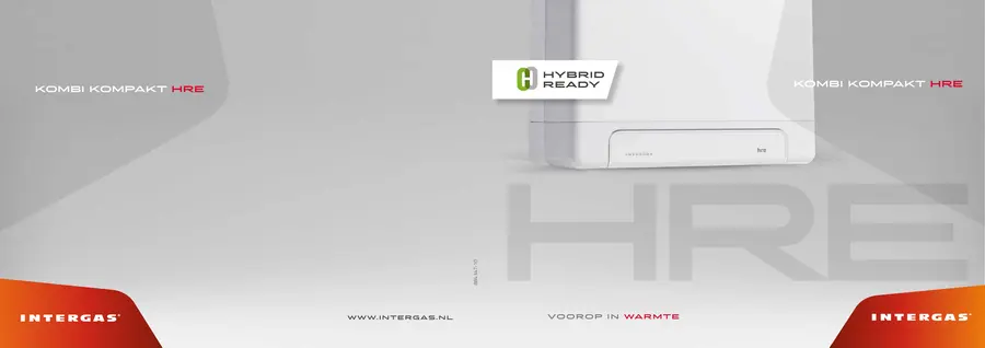Voorbeeld van de omslag van de Intergas Kombi Kompakt HRE-brochure