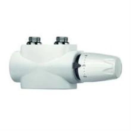 Korado Z-D040 thermostatische kraanset wit — recht